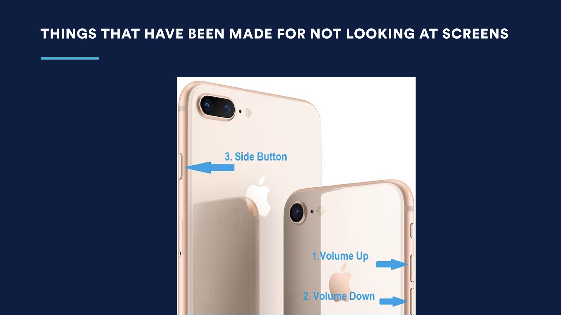 Slide image: buttons on sides of the iphone