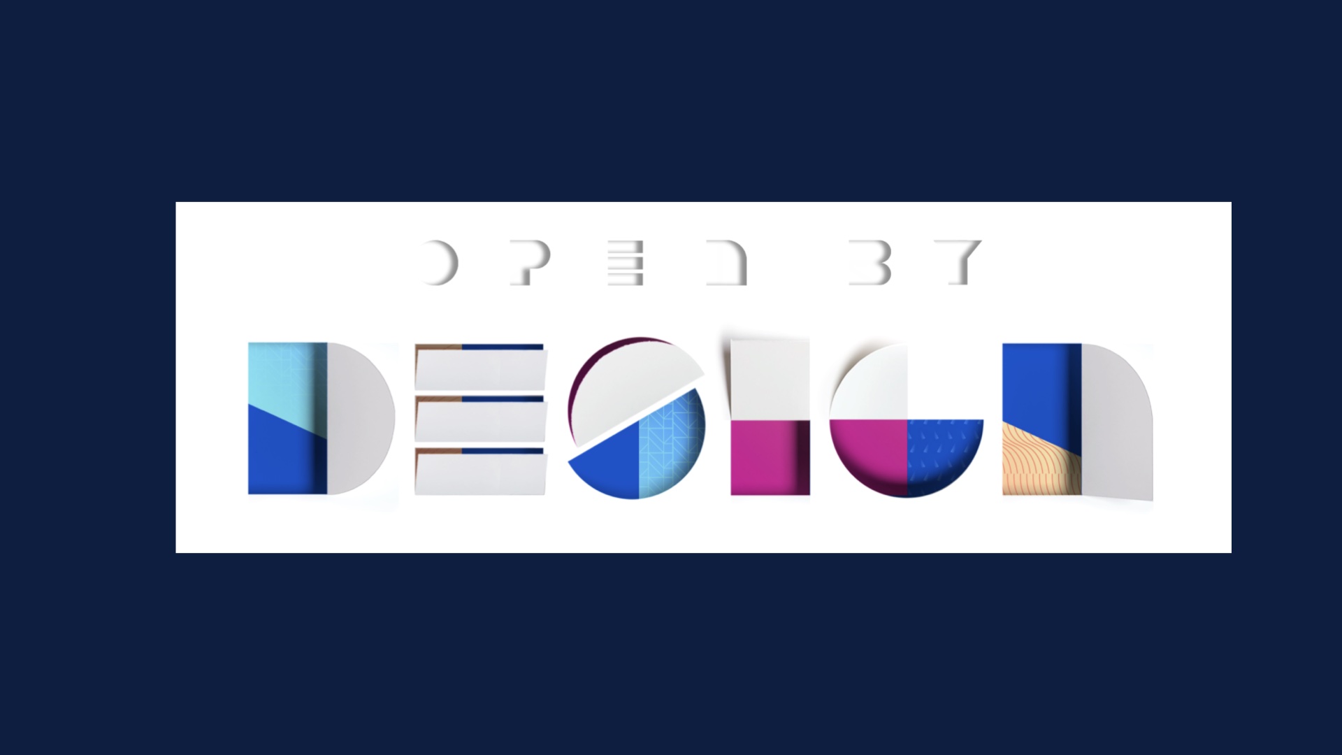 Slide image: conference open by design logo